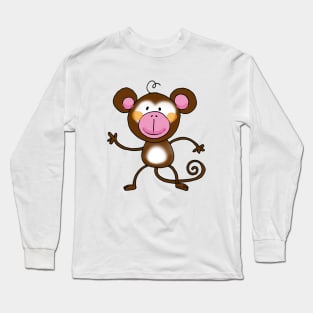 cute monkey Long Sleeve T-Shirt